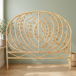 Cama de Pared de Ratán Hecha a Mano de Lujo con Diseño Moderno de Mediados de Siglo, Ecológica, Tamaño y Color Personalizables, Directo de Fábrica desde Vietnam - Product Image 1