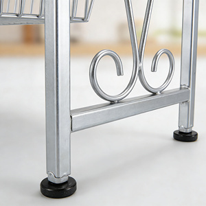 Organizzatore da appoggio in metallo argentato con cassetto estraibile, espandibile, <span class=keywords><strong>per</strong></span> <span class=keywords><strong>cucina</strong></span> e bagno - Product Image 2