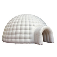 Dôme de tente gonflable personnalisé de 10 mètres de diamètre pour maison de neige, abri portable pour fêtes en extérieur