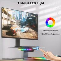IDock Boîte avec logo personnalisé en usine Support pour moniteur de lumière LED à hauteur réglable pour bureau à domicile avec ports USB