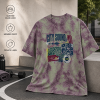 Fabricant de t-shirts tie-dye personnalisés, t-shirts graphiques en coton pour clubs et communautés, logo personnalisé, marque privée, OEM, ODM, vente en gros