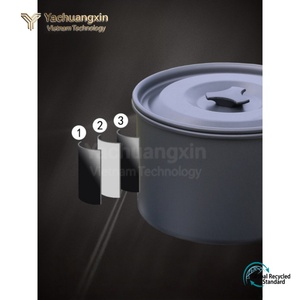 Sartén antiadherente de aluminio con mango plegable para acampar al aire libre, diseño minimalista, uso general en cocinas de gas e inducción - Product Image 2
