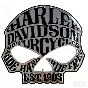 Etiqueta Metálica con Diseño de Calavera para Tapa de Combustible de Motocicleta, Adhesivo de Aluminio para Decoración Automotriz - Product Image 1