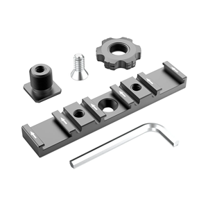 Three-Head Horizontal Cold Shoe Interface Expansion Metal Base Mount Fill Light Microphone Gimbal <strong>Stabilizer</strong> for <strong>DSLR</strong> Cameras - Product Image 2