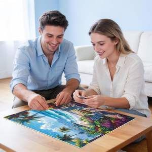 Puzzles de jeu de réflexion en carton personnalisés en gros, ajustement parfait, découpe de précision, 1000 pièces, <span class=keywords><strong>puzzle</strong></span> pour adultes - Product Image 1