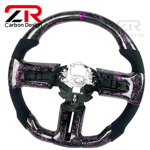 Volante de Carreras LED Personalizado con Fibra de Carbono Forjada, Material Mejorado para Modificación de Automóviles, para <span class=keywords><strong>Ford</strong></span> Mustang GT 2014 <span class=keywords><strong>Shelby</strong></span> - Product Image 2