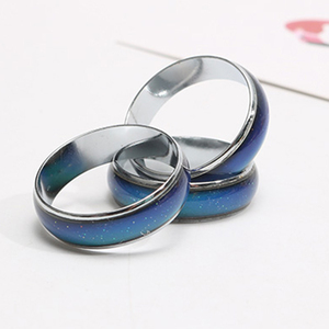 La temperatura dei gioielli semplici 6mm cambia il colore degli uomini dell'anello dell'umore di rame magico non cambia mai l'anello di colore - Product Image 3