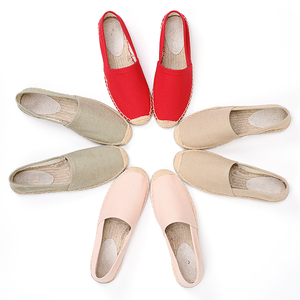 Nicecin – Espadrilles brodées blanches et personnalisées, semelles en Jute, chaussures à semelles compensées en toile, Espadrilles plates en chanvre pour hommes et femmes, caoutchouc - Product Image 1