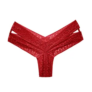 Atacado Ins Calcinha de renda para mulheres de cintura baixa sexy transparente calcinha tanga G String Calcinha feminina