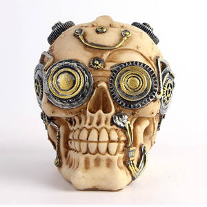Regalo de poliresina personalizado Vintage <span class=keywords><strong>Gabba</strong></span> calaveras humanas ornamento disfraz bola decorativa Prop impreso 3D máquina patrón calavera - Product Image 5