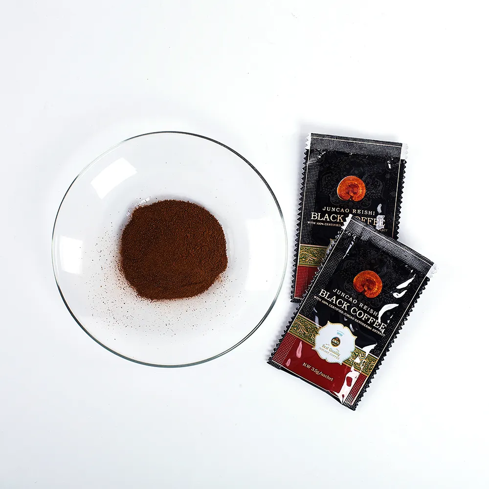 Organo Lingzhi 블랙 인스턴트 커피 해독 당뇨병 면역 높은 혈액 Reishi 슬림 0.0035Kg 향신료 및 허브, 향신료 및 허브 맛