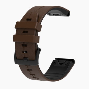 Bracelets TPU respirants à libération rapide 20/22/26 mm pour <span class=keywords><strong>Garmin</strong></span> <span class=keywords><strong>Fenix</strong></span> 7 7S 7X 6S 6 6X <span class=keywords><strong>5S</strong></span> 5 avec grain de cuir ou bracelet de montre <span class=keywords><strong>Garmin</strong></span> - Product Image 1