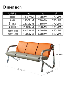 Silla <span class=keywords><strong>de</strong></span> espera comercial <span class=keywords><strong>de</strong></span> acero inoxidable, sala <span class=keywords><strong>de</strong></span> espera pública, Banco <span class=keywords><strong>de</strong></span> recepción <span class=keywords><strong>de</strong></span> tres plazas para hospitales, <span class=keywords><strong>bancos</strong></span> y clínicas - Product Image 4