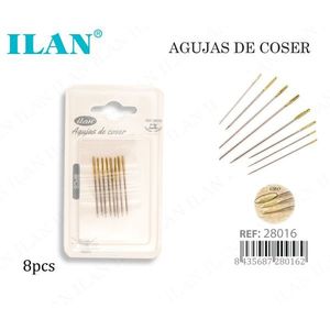 Aghi da cucito Ilan 8 pezzi con occhiello dorato per cucito a mano - Product Image 1
