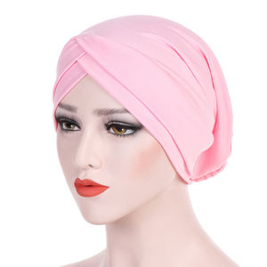 Chapeaux de <span class=keywords><strong>chimio</strong></span> bon marché de style bandeau bonnet de couchage en tissu jersey respirant de haute qualité casquettes - Product Image 2