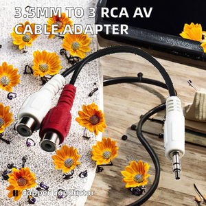 สายเคเบิลอะแดปเตอร์<span class=keywords><strong>3.5</strong></span>มม. 3 RCA สำหรับเครื่องเล่นดีวีดีโทรทัศน์ตัวเมียสีแดงขาวเหลือง<span class=keywords><strong>3.5</strong></span>มม. RCA สีแดงขาวเหลืองวิดีโอตัวเมีย - Product Image 2