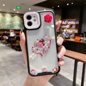 Coque de protection antichoc transparente en PC rigide de luxe, motif cœur multicolore pour iPhone 13 14 15 16 17 18 Pro Max - Product Image 3