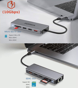 2025 giá tốt nhất USB C để RJ45 Ethernet Adapter, 9 trong 1 USB C để HDMI Docking Station với 100W PD sạc và đầu đọc thẻ - Product Image 3