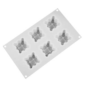 MUYULINS DIY 3D Cube <b>Silicone</b> Mousse Cake 6-Cavity Dessert Handmade Candle Making Mold Reusable Baking <b>Tool</b> - Product Image 5