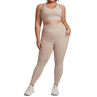 Xsunwing pakaian olahraga kebugaran 3XL, pakaian Yoga Legging 2 potong, set wanita ukuran Plus WFYD210 untuk olahraga dan kebugaran