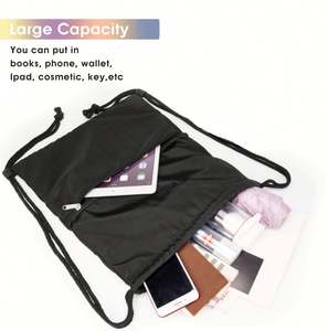 Customized Logo High Quality Sports Fitness Travel Waterproof <b>Backpack</b> 210d Cheap Polyester <b>Drawstring</b> Bag - Product Image 3