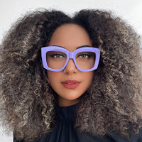 Lunettes à monture carrée large anti-lumière bleue pour femmes Lunettes à monture tendance 2024 Lunettes à logo personnalisé Lunettes rétro en gros