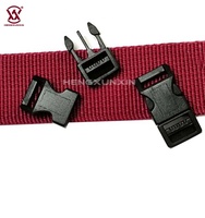 Accessoires de sac noir de petite taille 10mm Boucle de sangle de haute qualité Clip de dégagement latéral en plastique