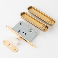 Serrure de porte coulissante avec poignée ovale allongée, en alliage de zinc, pour portes coulissantes