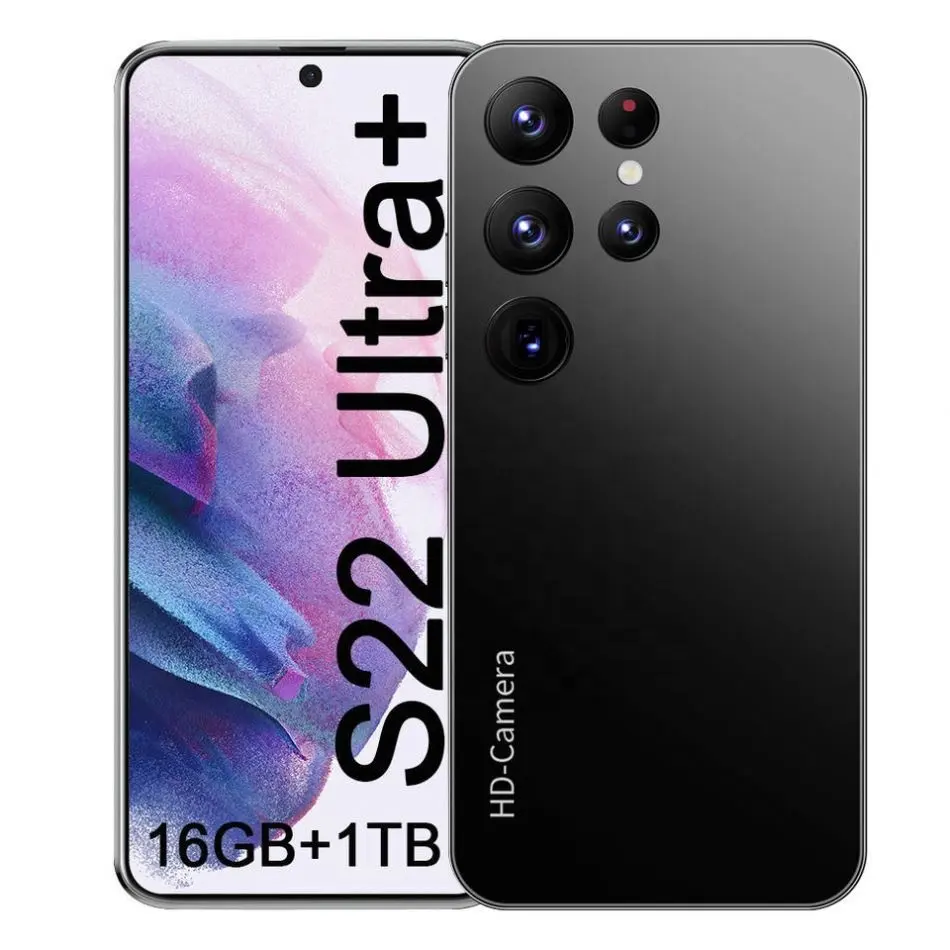 新しいオリジナルCelularesS22Ultra 5g電話7.3インチ16gb1テラバイトAndroidスマートフォンAndroid12.0携帯電話