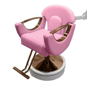 Modern Luxury <strong>Pink</strong> Golden Barber Chair Synthetic Leather Hairdressing Chair for Hair Cutting for <strong>Salon</strong> Living Room Hotel-Low - Product Image 6