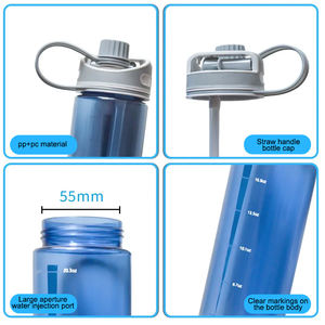 Bouteille d'eau portable en plastique de 700 ml pour sports de plein air avec membrane d'ultrafiltration, durée de vie du filtre 4000L, bouteille d'eau avec filtre UF - Product Image 2