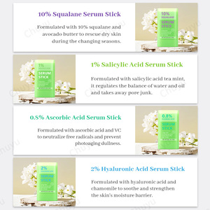 Vegan Anti-Envelhecimento Rosto Soro Vara Chá Verde Colágeno Niacinamida Hidratante Hidratante Bálsamo Vara para Lábios Witch Hazel Peptídeos - Product Image 4