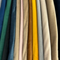 Tissu de velours microfibre de haute qualité bleu foncé pour ameublement textile