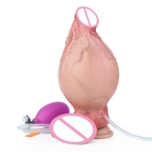 FAAK Squirting Realistic <b>Dildo</b> Silicone Penis Inflatable Anal Plug Lifelike Ejaculating Cock Adult Sex Toys for Women Men - Product Image 4