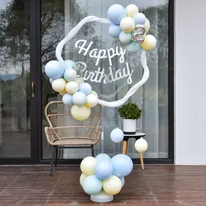 数字气球浮柱支架环形气球花环圆形生日派对装饰气球展示架