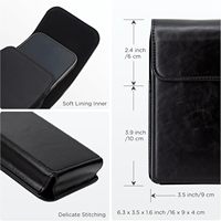 Étui de ceinture vertical en cuir PU avec clip et boucle pour iPhone 17 16 Pro Max Samsung Galaxy – Pochette universelle