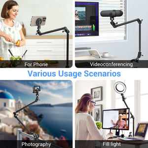 Support mural magnétique articulé en alliage d'aluminium pour appareil photo, smartphone, caméra DSLR, mini <span class=keywords><strong>tablette</strong></span>, webcam - Product Image 2