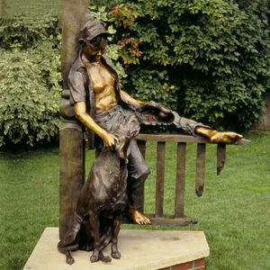 Statues de grenouilles sautantes en bronze grandeur nature, garçon et fille, dans le jardin, sculptures d'animaux, enfants jouant, pour Noël - Product Image 2