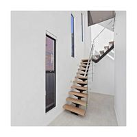 Résidence Escalier intérieur Maison moderne Escaliers en acier/Escalier droit flottant Escada