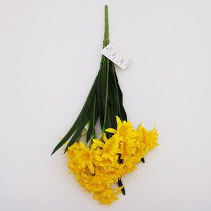 Fiori artificiali all'ingrosso della decorazione domestica di cerimonia nuziale dei fiori artificiali dei daffodils bianchi e gialli del PE - Product Image 5