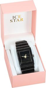 Reloj de mujer con diamantes cuadrados y esfera y correa tipo baguette, completamente cubierto de diamantes. - Product Image 5