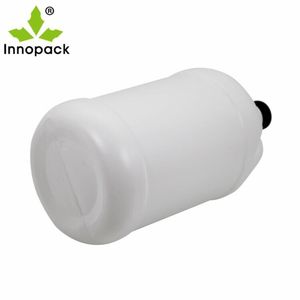 ขวดพลาสติก HDPE สีขาวที่ว่างเปล่าผงซักฟอก1แกลลอนพร้อมฝา