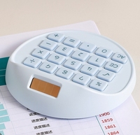 Calculatrice de bureau portable rectangulaire à énergie solaire - Design en plastique écologique - Style tendance - Pour étudiants et occasions spéciales (Pâques)