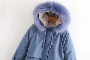 Piumino invernale in cotone nuovo caldo cappotto imbottito con collo di pelliccia grande di media lunghezza da <span class=keywords><strong>donna</strong></span> per donne calde - Product Image 3