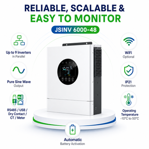 Convertisseur-hybride 48V 6000W avec 9 unités en parallèle pour système solaire hors réseau - Product Image 6