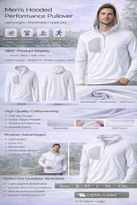 Fabricantes de Ropa Personalizada, Sudadera Ligera con Capucha y Cierre de Cremallera, Cómoda y Elástica, para Camping y Senderismo - Product Image 2