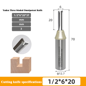 Cuchillo de corte versátil de tres hojas Yaden AK47, cuchillo recto TCT para cortar tableros ecológicos artificiales, máquina de perforación y tallado. - Product Image 2