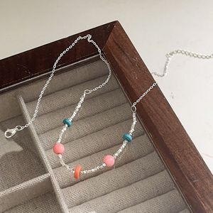 สร้อยคอลูกปัดสีเงินแท้ S925 สำหรับผู้หญิง สวมใส่ได้ทุกวัน สร้อยคอประดับกระดูกไหปลาร้า ดีไซน์มินิมอลทันสมัย - Product Image 2