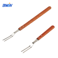 Fourchettes à découper et à griller Bwin Pro Chef pour cuisine, barbecue, steak, en acier inoxydable, manche long de 13 pouces, résistantes à la chaleur
