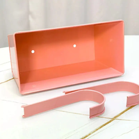 Pots de fleurs rectangulaires suspendus muraux colorés pour la maison et le balcon, jardinières suspendues empilables avec trou de drainage